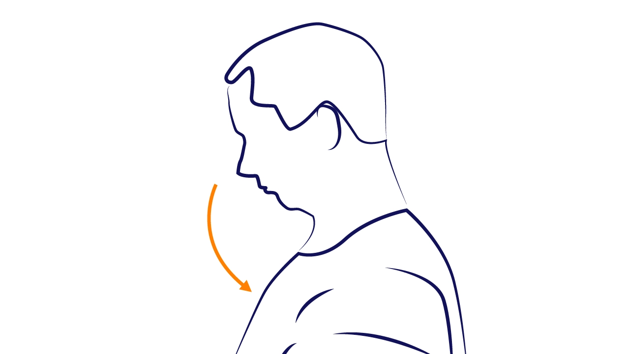 Второе упражнение комплекса для шеи