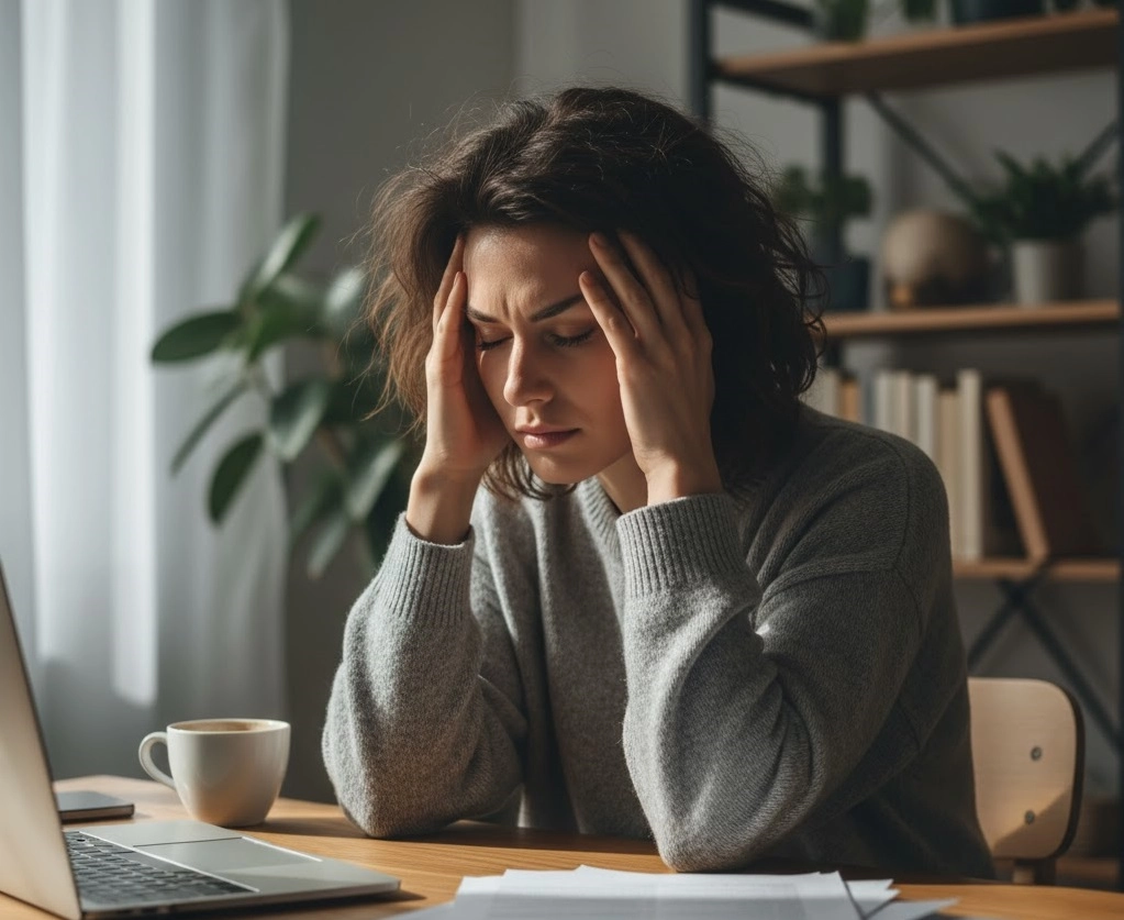 Острая головная боль у женщины