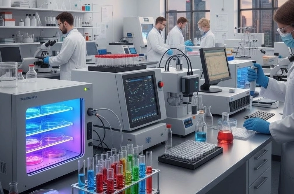 Проведение анализов в лаборатории