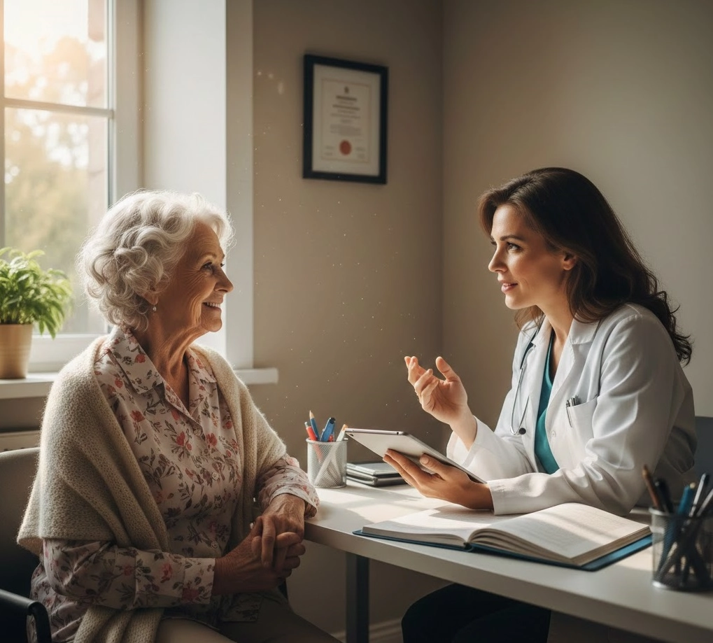 Женщина на приёме у врача