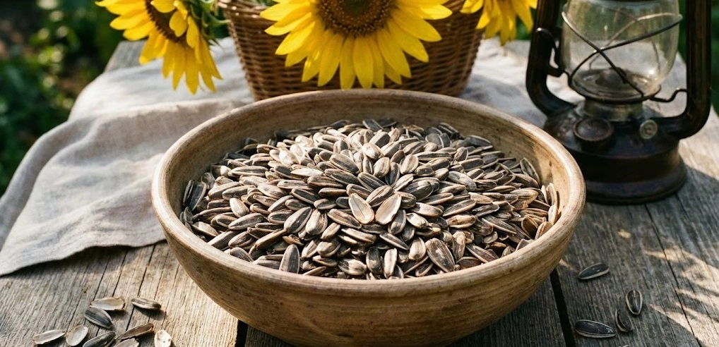 Семечки в тарелке