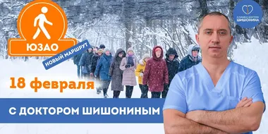 Оздоровительно-профилактическая прогулка с доктором Шишониным 18 февраля по ЮЗАО