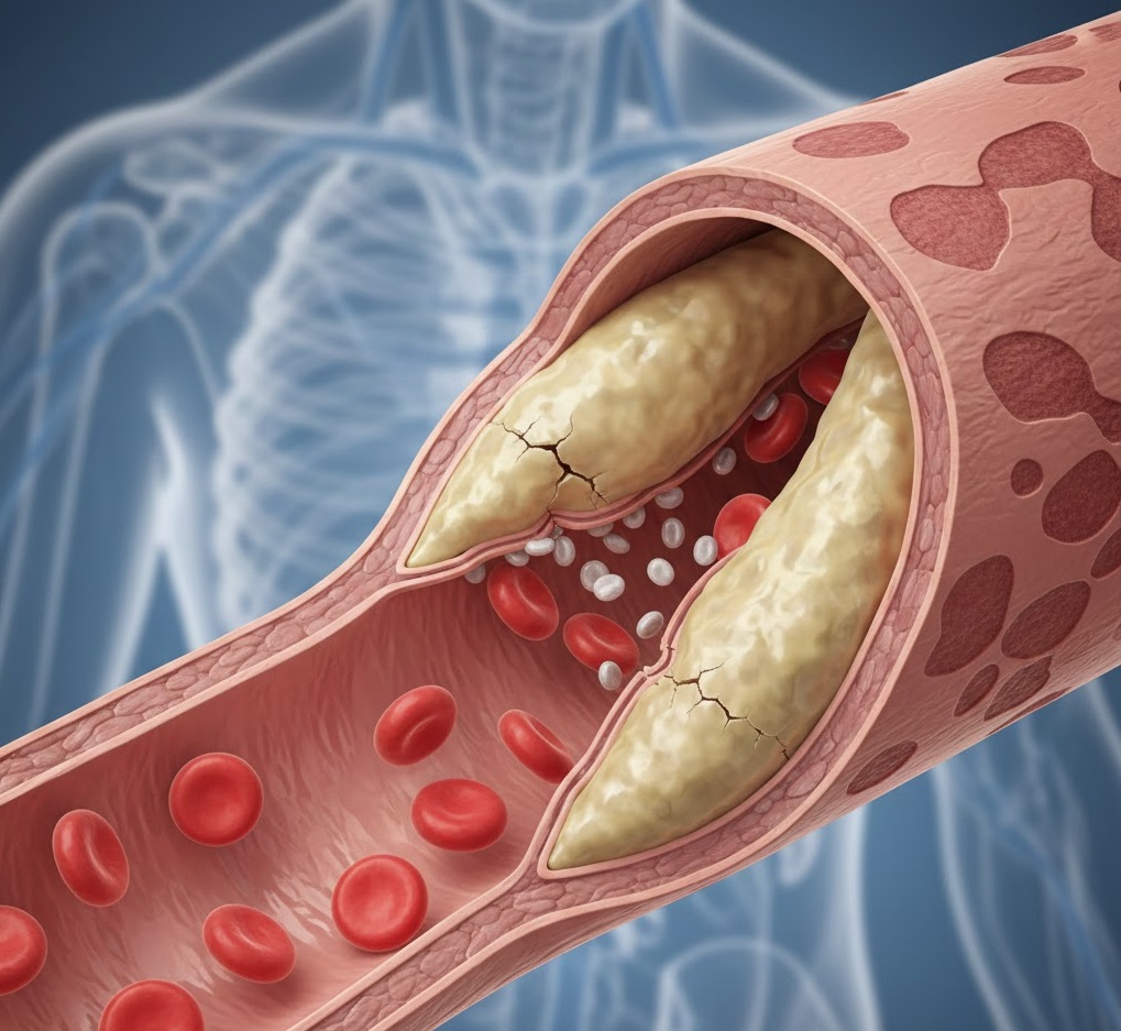 Фото сосуда с атеросклерозом