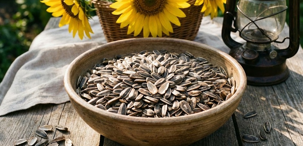 Семечки в тарелке